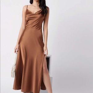 SHEIN Split Thigh Satin Cami Dress